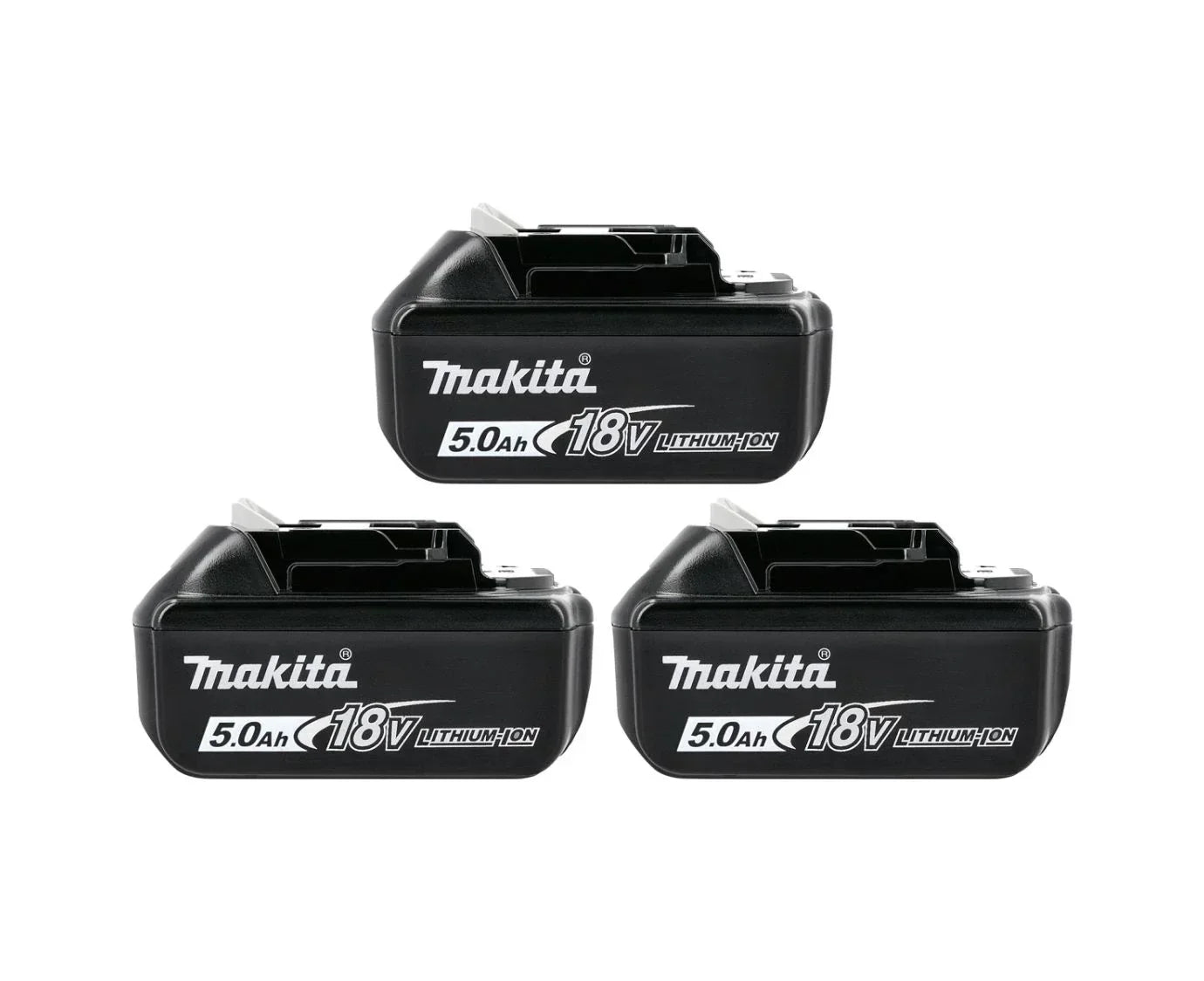 Set of 3 Makita BL1850 LXT 18V 5.0Ah Lithium-Ion Batteries | aztools.uk - Professional Quality Tools at the Best Price