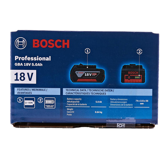 Bosch 18V Twin Battery Pack – 5.0Ah Li-Ion (Pro Range) | aztools.uk - Professional Quality Tools at the Best Price