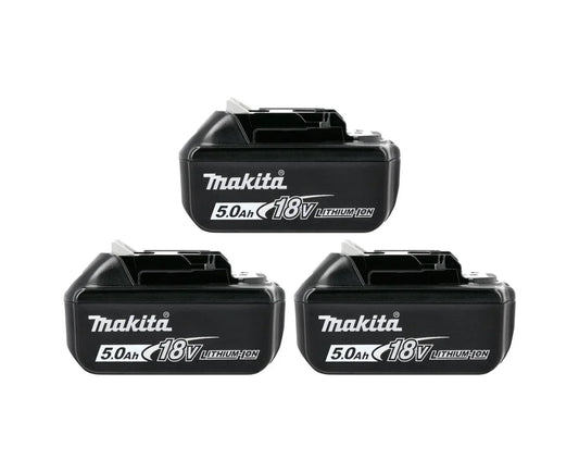 Set of 3 Makita BL1850 LXT 18V 5.0Ah Lithium-Ion Batteries | aztools.uk - Professional Quality Tools at the Best Price